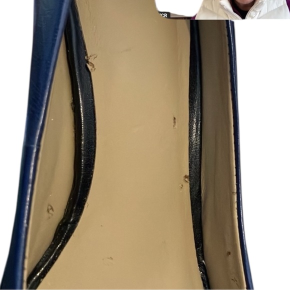 Ann Taylor Two-Tone Pumps Dark Blue Black Pointed Toe 6.5 - Picture 9 of 10